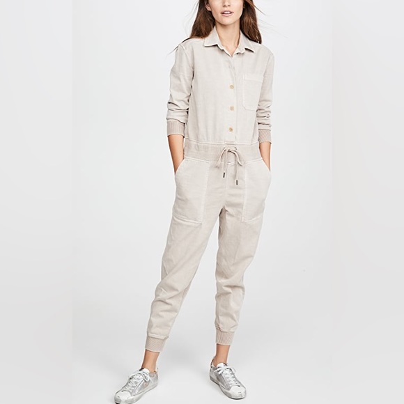 James Perse Pants - James Perse Mixed Media Jumpsuit